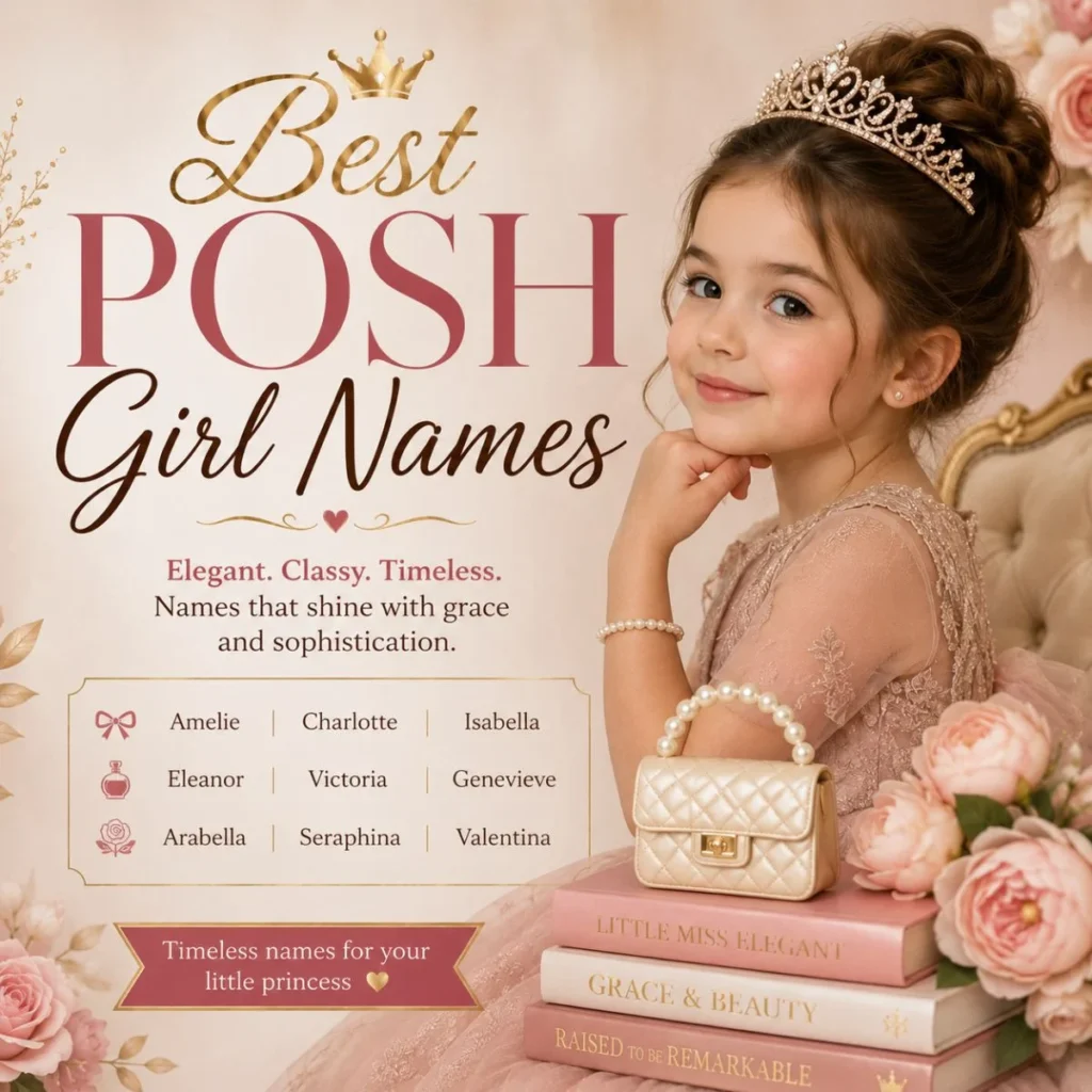 Best posh girl names featuring elegant, classy, and timeless names for a little princess
