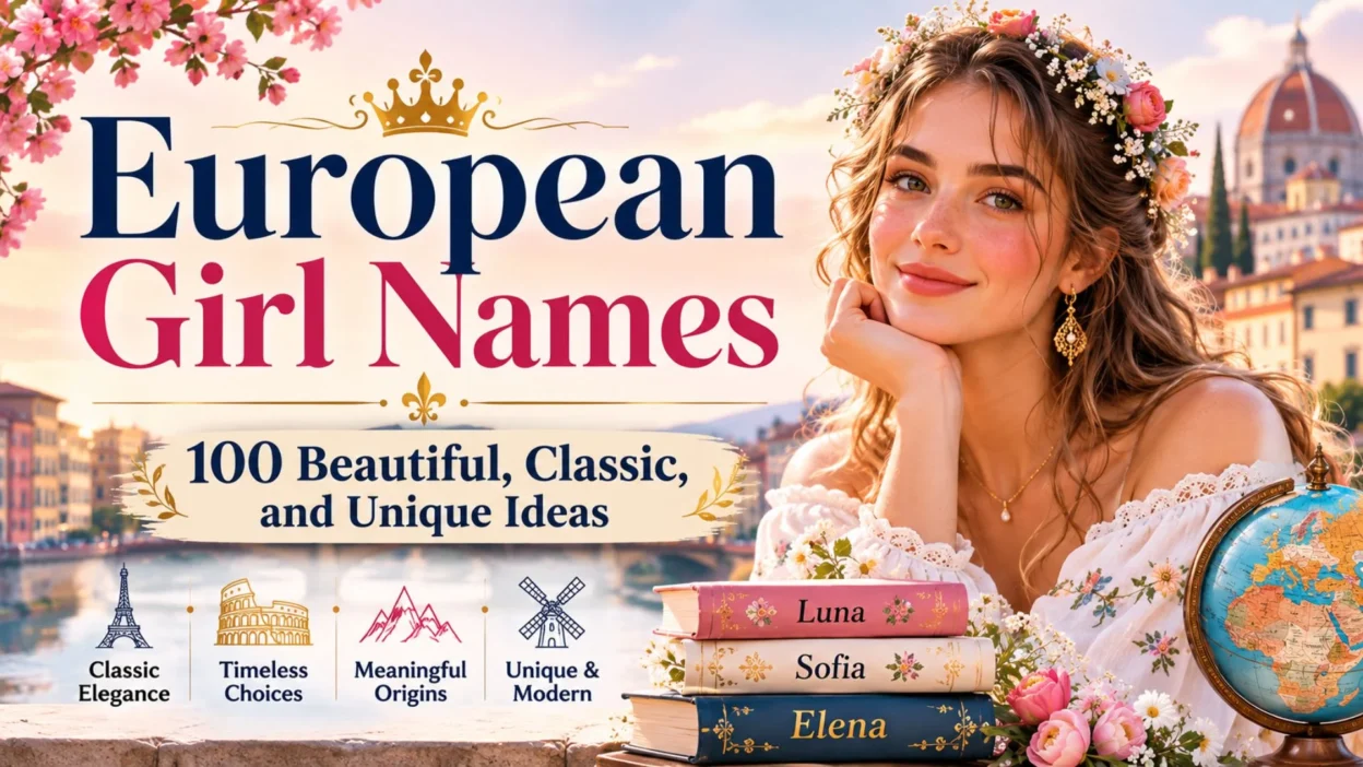 European girl names with 100 beautiful, classic, unique ideas and elegant European-inspired imagery