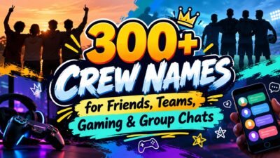 300+ crew names for friends, teams, gaming squads, and group chats